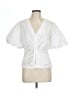 Jonathan Simkhai White Short Sleeve Blouse Size L - photo 1