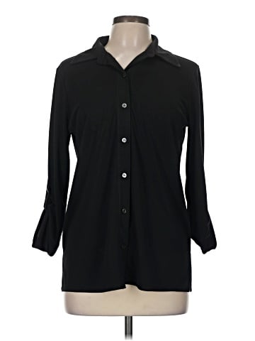Liz Claiborne Collection 3/4 Sleeve Button-Down Shirt (view 1)