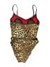 St. John Animal Print Red One Piece Swimsuit Size 6 - photo 2