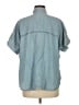 Chaps 100% Lyocell Blue Short Sleeve Button-Down Shirt Size M - photo 2
