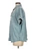 Chaps 100% Lyocell Blue Short Sleeve Button-Down Shirt Size M - photo 5