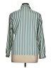 Koret 100% Polyester Stripes Teal Long Sleeve Blouse Size 14 - photo 2
