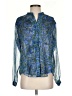 Coldwater Creek 100% Polyester Blue Long Sleeve Blouse Size S (petite) - photo 1