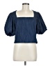 FRAME Blue Short Sleeve Top Size M - photo 1