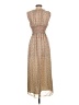 Max Studio 100% Polyester Floral Tan Casual Dress Size XS - photo 2