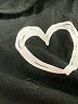 Unbranded Hearts Black Short Sleeve Top Size XL - photo 7