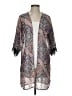 Wallflower 100% Polyester Paisley Aztec Or Tribal Print Pink Gray Kimono Size S - photo 1