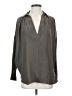 Vince. 100% Silk Gray Long Sleeve Silk Top Size XS - photo 1
