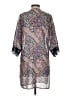 Wallflower 100% Polyester Paisley Aztec Or Tribal Print Pink Gray Kimono Size S - photo 2