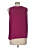 Ann Taylor LOFT 100% Polyester Burgundy Sleeveless Blouse Size M - photo 2