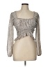 RoseBullet Silver Long Sleeve Blouse Size 10 - photo 1