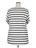 89th & Madison Stripes White Short Sleeve Top Size 3X - photo 2