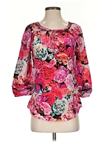 Vanessa Virginia 3/4 Sleeve Silk Top (view 1)