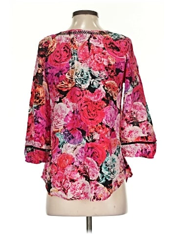 Vanessa Virginia 3/4 Sleeve Silk Top (view 2)