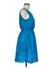 Buttons 100% Polyester Solid Blue Casual Dress Size M - photo 4