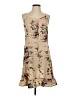 Unbranded 100% Polyester Floral Tan Casual Dress Size S - photo 1