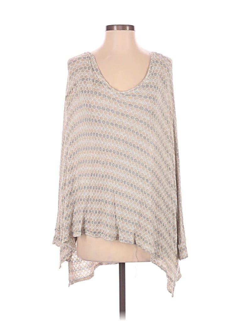 Pre-owned Michael Lauren Poncho In Tan