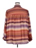 Cato Chevron-herringbone Purple Long Sleeve Blouse Size 22/24w - photo 2