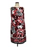 Perceptions Print Red Cocktail Dress Size 14 - photo 1