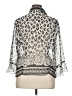 Nicola 100% Polyester Animal Print Silver 3/4 Sleeve Blouse Size XL - photo 2