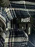 Paige 100% Rayon Plaid Black Long Sleeve Button-Down Shirt Size S - photo 7