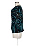 Donna Toran Animal Print Marled Zebra Print Teal Short Sleeve Top Size M - photo 5