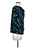 Donna Toran Animal Print Marled Zebra Print Teal Short Sleeve Top Size M - photo 4