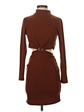 charlotte russe brown dress Cream And Brown Polka Dot Midi Smock Dress – AX Paris main image 0