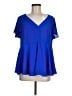 Torrid 100% Polyester Blue Short Sleeve Blouse Size Med Plus (00) - photo 1