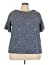 Unbranded Blue Short Sleeve Blouse Size 3X (estimated) - photo 1