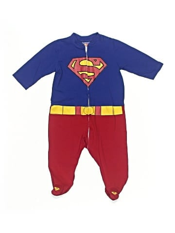 Superman Long Sleeve Onesie (view 1)