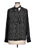 Eva Longoria 100% Polyester Tweed Black Long Sleeve Blouse Size L - photo 1