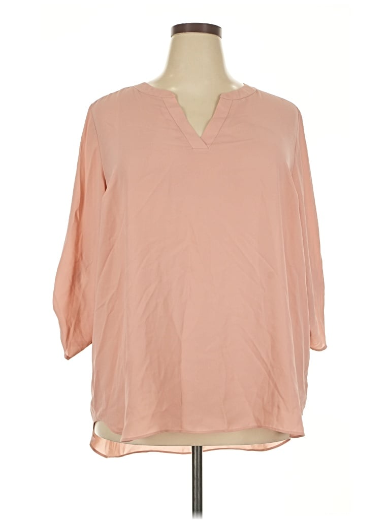 Pre-owned Chaus 3/4 Sleeve Blouse In Pink