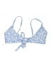 Hollister 100% Polyurethane Print Blue Swimsuit Top Size L - photo 1