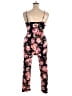 B Famous #USA Floral Black Jumpsuit Size XL - photo 2