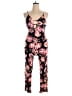 B Famous #USA Floral Black Jumpsuit Size XL - photo 1