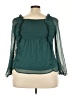 Time and Tru 100% Polyester Teal Long Sleeve Blouse Size 22 - photo 2