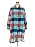 Shein Curve 100% Polyester Color Block Blue 3/4 Sleeve Blouse Size 20 Plus (4) - photo 1