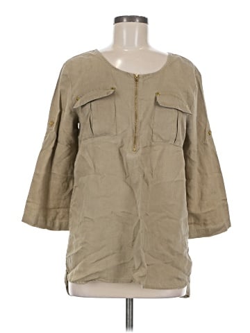 Ellen Tracy 3/4 Sleeve Button-Down Shirt (view 1)