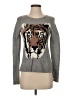 BCBGMAXAZRIA Animal Print Silver Gray Pullover Sweater Size XS - photo 1
