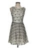City Studio Stripes Silver Cocktail Dress Size S - photo 1