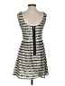 City Studio Stripes Silver Cocktail Dress Size S - photo 2