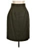 Lands' End 100% Wool Solid Green Wool Skirt Size 12 - photo 1