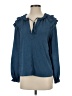 Current Air 100% Polyester Blue Long Sleeve Blouse Size S - photo 1