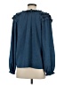 Current Air 100% Polyester Blue Long Sleeve Blouse Size S - photo 2