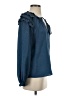 Current Air 100% Polyester Blue Long Sleeve Blouse Size S - photo 4