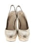 Brian Atwood Metallic Ivory Heels Size 7 1/2 - photo 2