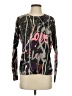 Lisa Todd 100% Cotton Print Silver Gray Pullover Sweater Size XS - photo 1