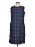 Boden Plaid Blue Casual Dress Size 12r - photo 1