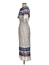 Unbranded Print Ivory Casual Dress Size 2 - photo 5